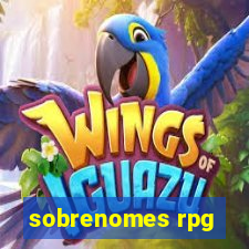 sobrenomes rpg